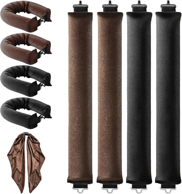 Heatless Hair Curlers Curling Rod Headband No Heat Hair Rollers Lazy Curls with Hook Sleeping Soft Flexi Rods Hair Styling Tools - Beauty Women Curly Products - Curler Rubber Curling Sleep Hairdresser