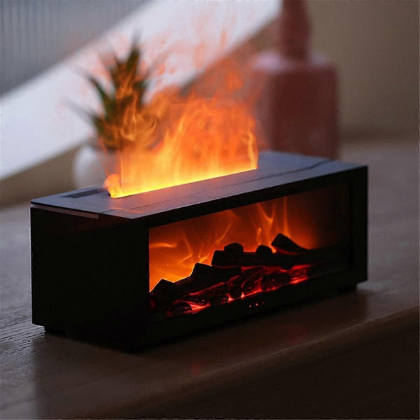 Mini Fireplace Diffuser, Fireplace Humidifier Flame, Fireplace Essential Oil Diffuser, Simulated Fireplace Flame Humidifier, Mini Fireplace Diffuser Humidifier,Fireplace Oil Diffuser with Remote